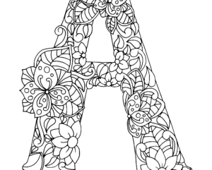 Alfabet trudny poziom kolorowanka